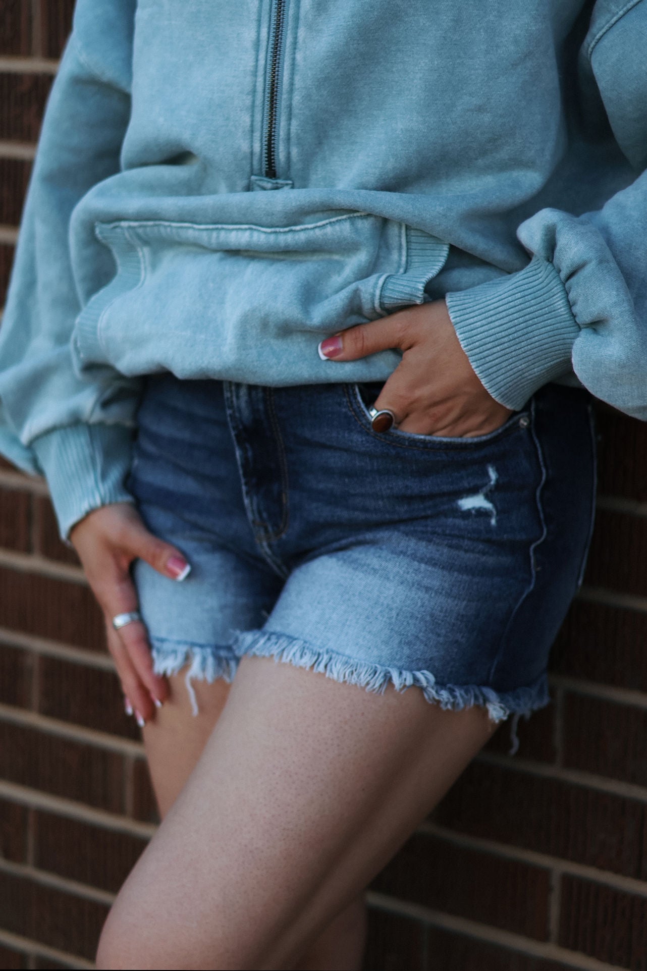 Ruth Denim Shorts- Dark