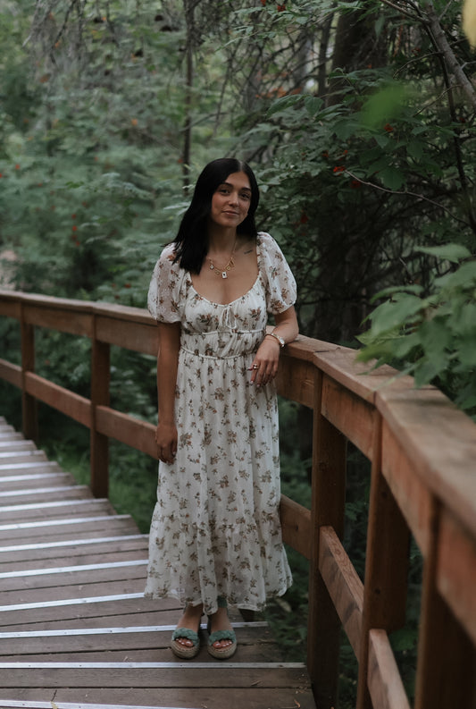 Rebecca Floral Puff Sleeve Dress