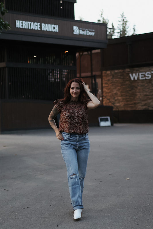 Angelina Lace Yoke Trim Top