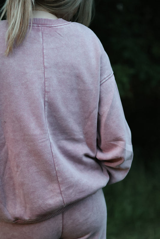 Natasha Acid Wash Fleece Pullover