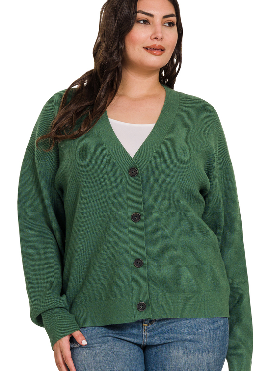 + Danielle Cardigan- Dark Green