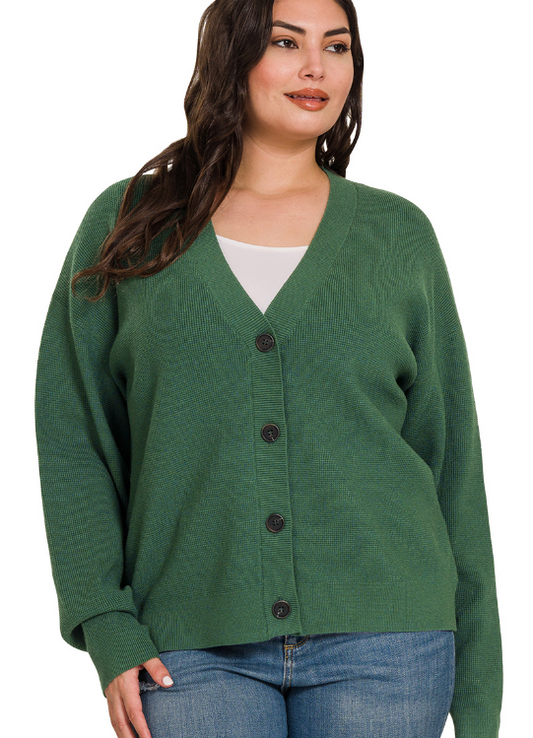 + Danielle Cardigan- Dark Green