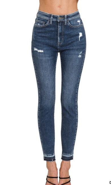 Tabitha Distressed Skinny Jean- Dark