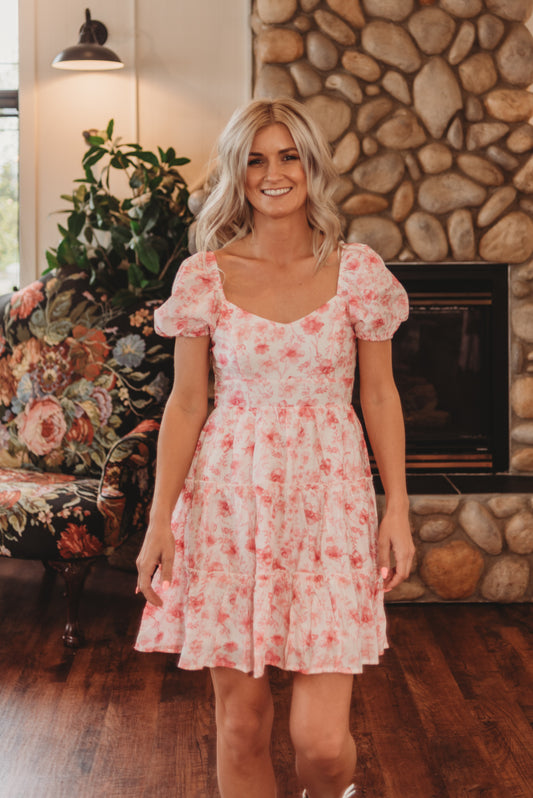 Tamlin Floral Open Back Mini Dress
